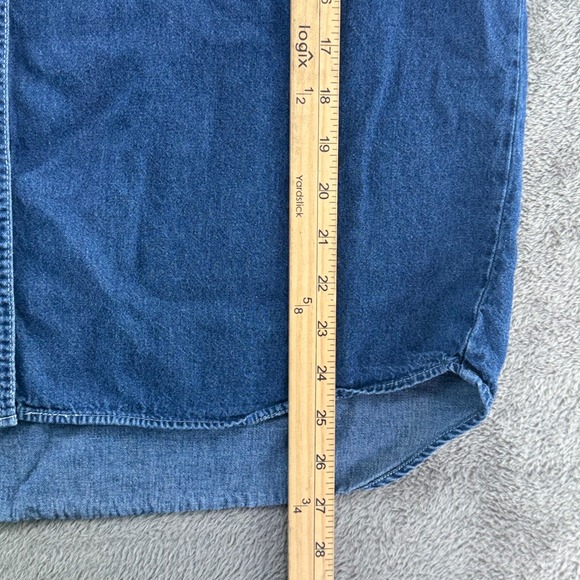 Goodfellow Clothing Company Denim Shirt Blue Long Sleeve Button Down Women Large - Picture 6 of 11